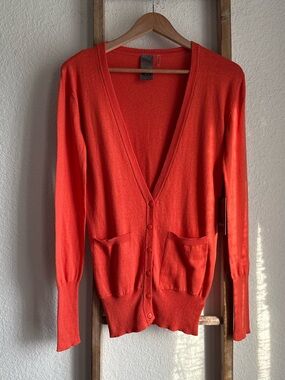 MAK Orange Long Cardigan NWT women’s sz: S